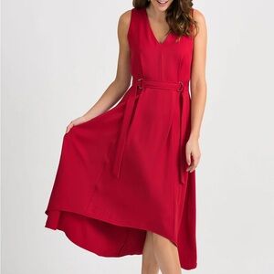 Joseph Ribkoff Red High Low Dress